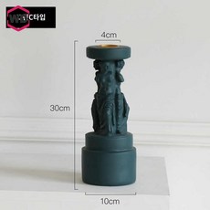 감성 캔들 북유럽 촛대 양초 소품 그리스 인테리어 홀더, 그린계열, 1개