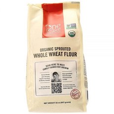 One Degree Organics 발아 통밀가루 946.4ml(32oz), One Degree Organics 발아 통밀가루, 9, 907g, 1개
