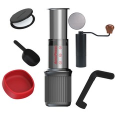 Aeropress 에어로프레스 휴대용 커피포트 전기포트 무선 차탕기, 오리지널 + 필터 + 여과지 + 그라인더, 1개