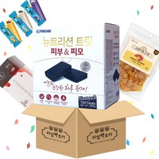 포켄스 뉴트리션 트릿 피부&피모 100p + 소미펫깍둑고구마250g + 라비벳덴탈츄1p + 엑스마일먹는치약덴탈껌S 1p, 1개 - 라비벳