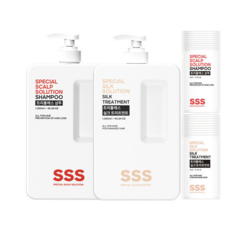 트리플에스 약산성 샴푸 + 실크 헤어 트리트먼트 1350ml 세트, 1세트, 1.35L
