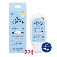 클린업 치킨맛 바르는효소치약 80g x 2개 애견애묘용, 상세설명 참조 - 강아지치약추천