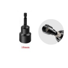 소켓세트 파워 육각 부품 1 섕크 19mm 소켓 개 드릴 인치 수공구 전기 6 비트 드라이버 마그네틱 스크루드라이버 1/4 너트, 18mm, 1개