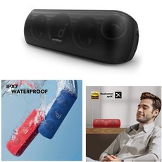 Anker 앤커 사운드코어 모션플러스 블루투스 스피커/고품질/방수기능/3가지 색상/Hi-Res 30W Audio, Black