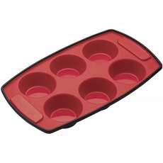 6개의 구멍이 있는 마스터 클래스 스마트 실리콘 머핀 트레이 LFGB급 실리콘 30 x 18cm
