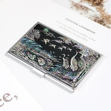 박씨상방 외국인선물 나전칠기 자개 명함케이스M 명함집, 1개, 송학