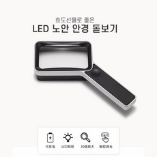 CHINA 효도선물 LED 노안 안경 돋보기, 1개