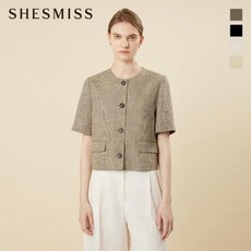 쉬즈미스 하운드투스 린넨 반팔 자켓 SWWJKN21150