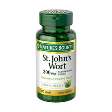 Nature's Bounty St. John’s Wort 300mg Capsules Herbal 1 Count (Pack of 100) 787919