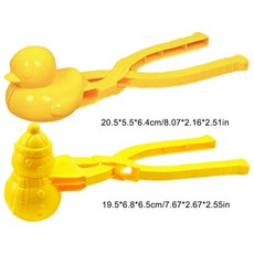 4 1pc 귀여운 오리 쌀 금형 DIY 눈덩이 제조기 겨울 눈 어린이와 성인을위한 핸들 동물 셰이퍼, duck snowman