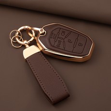 HAKO 소프트 가죽TPU 차키케이스+키홀더 (쌍용 KG호환), SS-03, 브라운 SS-03, 브라운