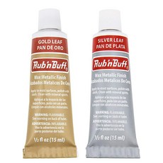 Rub-N-Buff 번들(은박 및 금박) Rub-N-Buff Bundle (Silver Leaf and Gold Leaf), 1개, Rub 'n Buff Bundle (Silver Lea