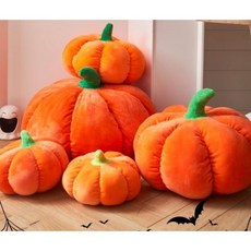할로윈 호박 쿠션 대형 귀여운 펌킨 인형 소프트 모형, 호박 뒤집기, 50cm, 1개, 지름 50cm