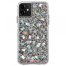 Case-Mate - Karat - Case for iPhone 11 - Real Mother of Pearl & Silver Elements-
