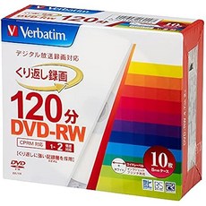 Japan) DVD-RW CPRM VHW12NP10V1 바베이텀 재팬(Verbatim 반복 녹화용 120분 10장 화이트, 상품명참조