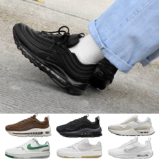  [매장정품 AS가능] 나이키 남성 여성 러닝화 런닝화 에어맥스 97 퓨추라 신발 에어맥스 시스템 인터락 라이트 트레이닝화 감마 포스 조깅화 스니커즈 데일리 슈즈 스우시 운동화 