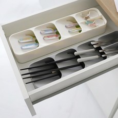 커트러리 싱크대서랍장 케이스 5단 수저포크정리 위생, 그레이