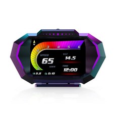 wiiiyi 헤드업 디스플레이 OBD2 GPS 자동차 계기판 다양한 차량 데이터와 운전 데이터를 표시하며 모든 차량에 적합합니다, 1개