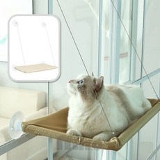 모모JN 고양이 창문 거치대 모모JN 애묘용품, 아이보리, 1개
