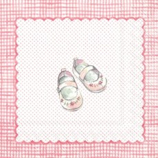 보스턴 국제 IHR 종이 칵테일 냅킨스(20개) 5 x 5 포 마이 리틀 베이비-라이트 핑크