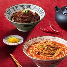 고것참식품 짬뽕 짜장 맛집 직화 고기짬뽕 짜장면 hmr 2인분 불맛 간편 조리 면 포함 캠핑 중화 밀키트, 1세트, 2.24kg