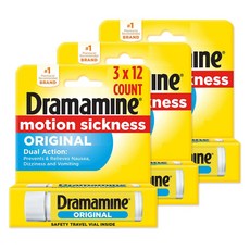 드라마민 모션 오리지널 12카운트 3팩 Dramamine Motion Original, 12정, 3개