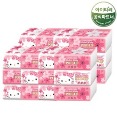 헬로키티 팝업티슈 벚꽃에디션 (110매 3개 8팩) 총24개, 단품