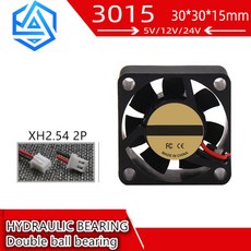 24V 고속 팬 3015 5V 30x30x15mm 12V 가습기 노트북 냉각 유압 베어링, double ball bearing, 24V 2P 6400rpm A1