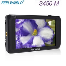 휴대용모니터 Feelworld S450-M 4.5 인치 IPS 4K HDMI 3G-SDI 온 카메라 현장 1280x800 외부 LCD 91