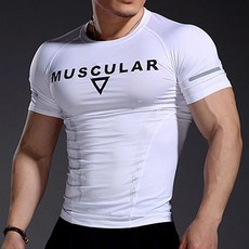 COBOTOR 남자 머슬핏 티셔츠 헬스 2023 타이트 남성 반팔티 상의 Men's Muscle Fit T-shirt XK0017