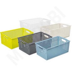 수납정리함 수납함 다용도 정리함 바스켓 6호 1P, 핑크