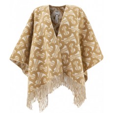 [BURBERRY] 여성 가두리장식 울 cape 베이지 8022741A3969