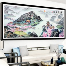 보석십자수산수화
