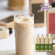 [더스푼] 깊은향과 풍미에 건강담은 맛있는 밀크티 1L X 4개세트, 스트로베리1Lx2개/로얄골드1Lx2개