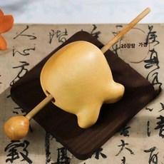 어린잎 회양목 연화목어 쌍어 목어 년년유여 원목 조각상 비단잉어 행운 불러 공덕 두드리기