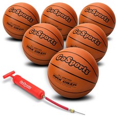 고스포츠 Gosports 인도어 & 아웃도어 러버 배스킷볼 6개입 with 펌프 앤 캐링 백 3종 세트