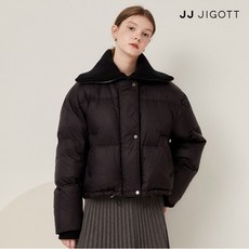 JJ지고트 니트 칼라 배색 오리털 패딩 점퍼 GNCP2PDW51