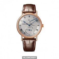 브레게 클래식 38mm 핸드와인딩 실버 레더5277BR129V6 로즈골드