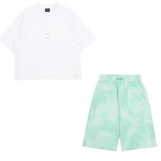 블루테일 [블루테일]AYB1TS01WT/AYB1PT01MT하프팬츠상하세트