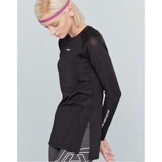 질스튜어트 스포츠 20FW [Air-Cozy long Sleeve] 블랙 여성 에어코지 커버업 티셔츠 JFTS0C241BK