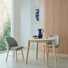 한샘 도노 내추럴 세라믹 원형 식탁세트(컴피 의자2 포함), E형: 더스티로즈(E)