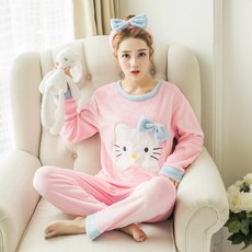 헬로키티 스타일 공주 수면잠옷 홈웨어 파자마