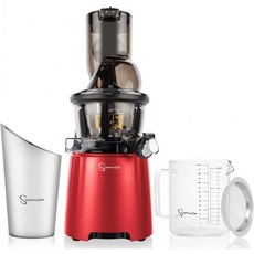 쥬스기 SANA 868 Wide Mouth Premium Cold Pressed Vertical Juicer | Patented Trap Door System | Includes, Red