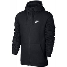 CLUB FLEECE FULL ZIP HOODIE BLACK / BLACK / WHITE 804389 010 (MENS (S)) [병행 수입품]