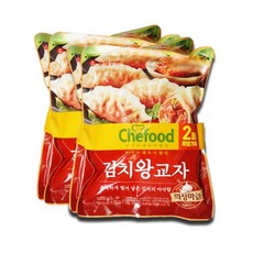 롯데 쉐푸드 마늘 김치왕교자(385g+385g) 8개묶음