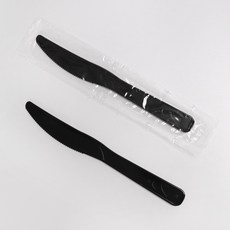 (BW)일회용 플라스틱 칼 블랙 위생 나이프 1박스 2000개 개별포장, (BW) 블랙 개별포장나이프 1박스 2000개, 1개