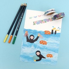 [마로리빙+할인점] ◇안솔 제주 그림 엽서 16종 제주그림엽서 귀여운엽서 예쁜엽서 그림엽서 기념엽서주퍼스리빙~!!, ★주퍼스리빙★김녕바다