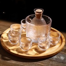 도꾸리 세트 투명 일본사케잔 막걸리 와인 잔 독구리 선물세트 사케병 도쿠리