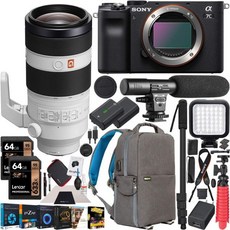 소니 a7C FE 포함 미러리스 풀프레임 카메라 본체 F100 400mm F4.5 5.6 GM G 마스터 슈퍼 망원 줌 렌즈 SEL100400GM 블랙 ILCE7C B 번들 데코기
