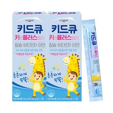 일동제약 키드큐 키즈플러스 젤리 20포x2개 어린이 칼슘 비타민 젤리 영양제 뼈건강 면역력, 300g, 2개, 300g